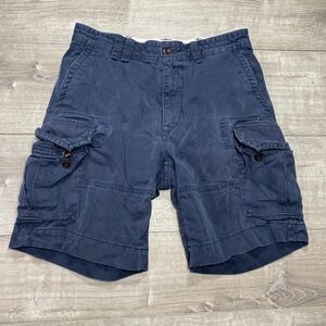 Polo Ralph Lauren Shorts Mens 36 Navy Blue Classic‎ Polo Chino Cargo Pockets